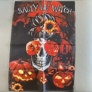 Halloween witch Garden Flag Decoration  12"x18"